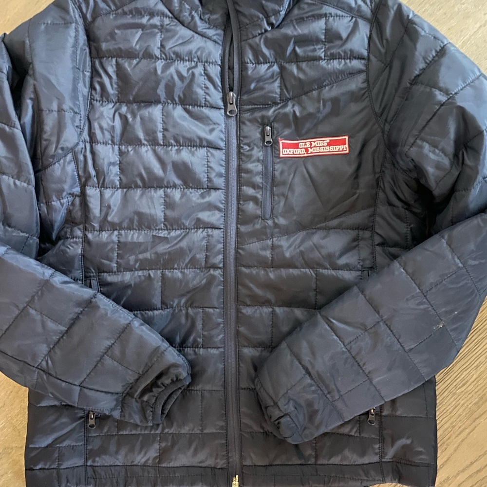 Navy Quilted Ole Miss Jacket XS